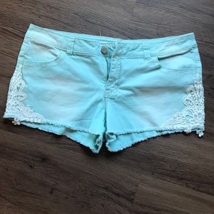 Lace edge shorts
